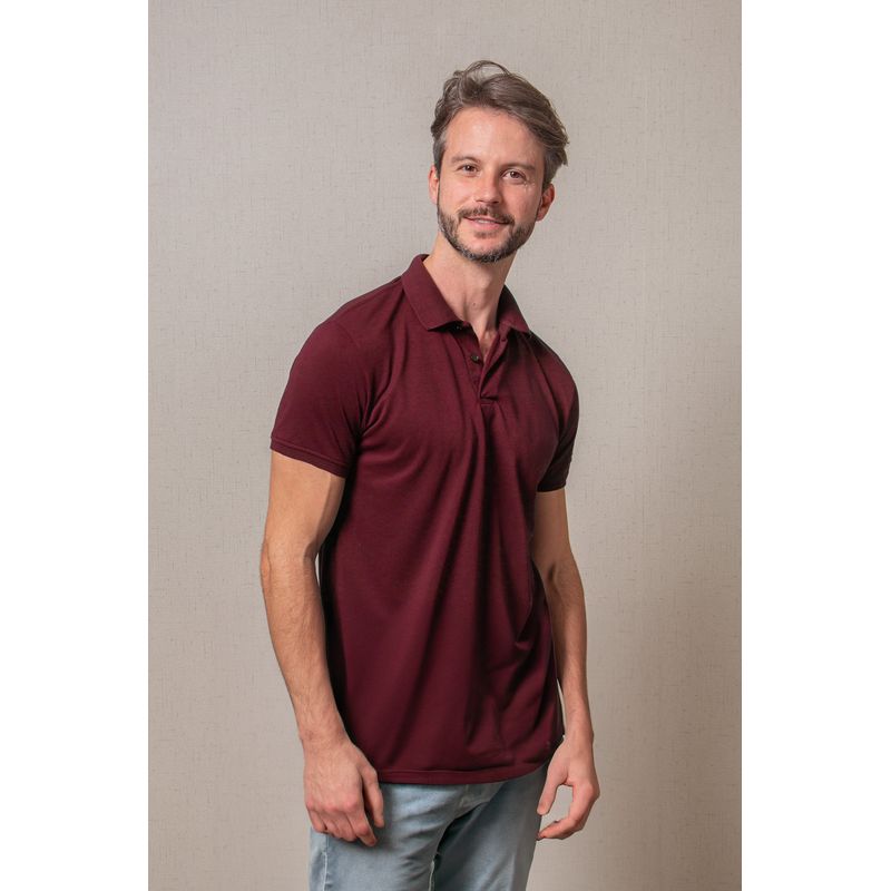 Camisa Polo MC Bordo