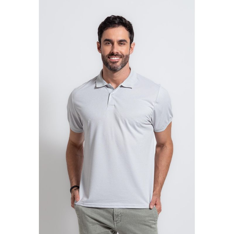 Camisa Polo MC Cinza