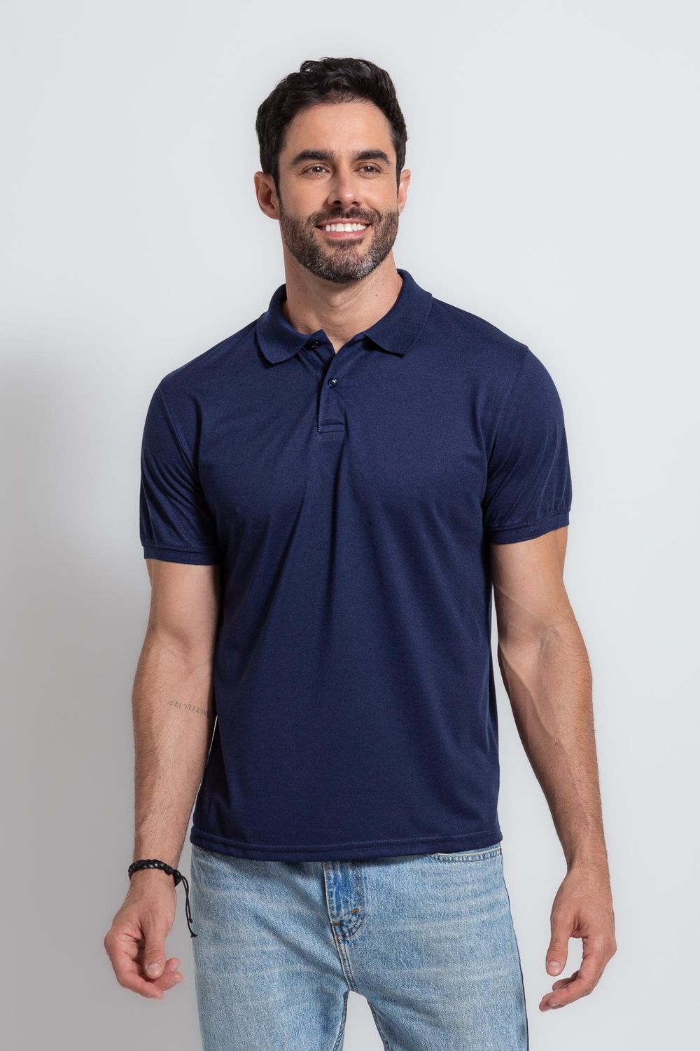 Camisa Polo MC Azul Escuro