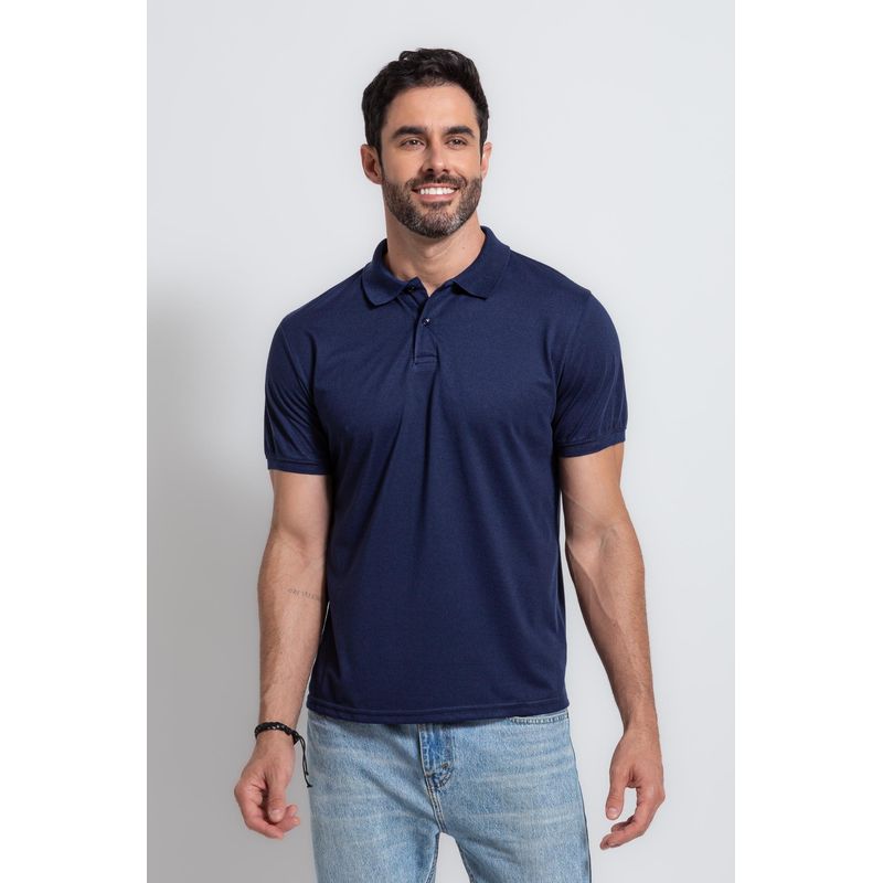 Camisa Polo MC Azul Escuro