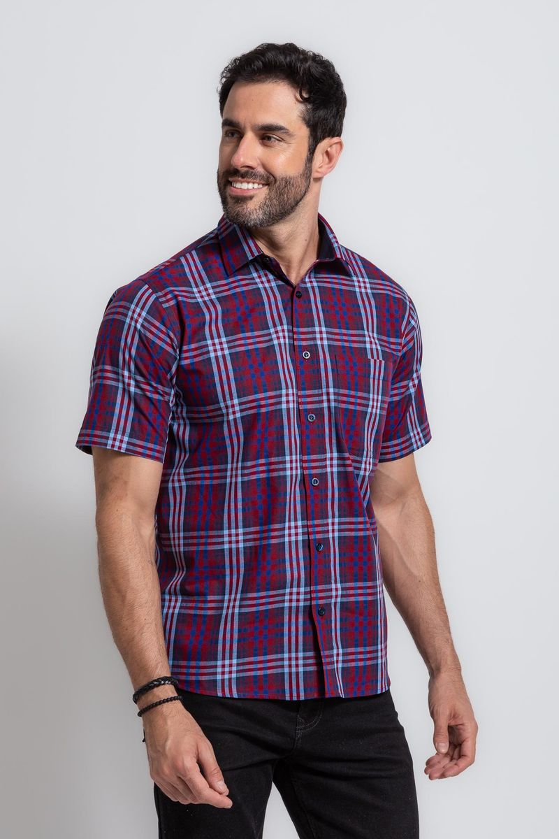 Camisa-Xadrez-em-Algodao-MC-VERMELHO-ESCURO-045-19446-07