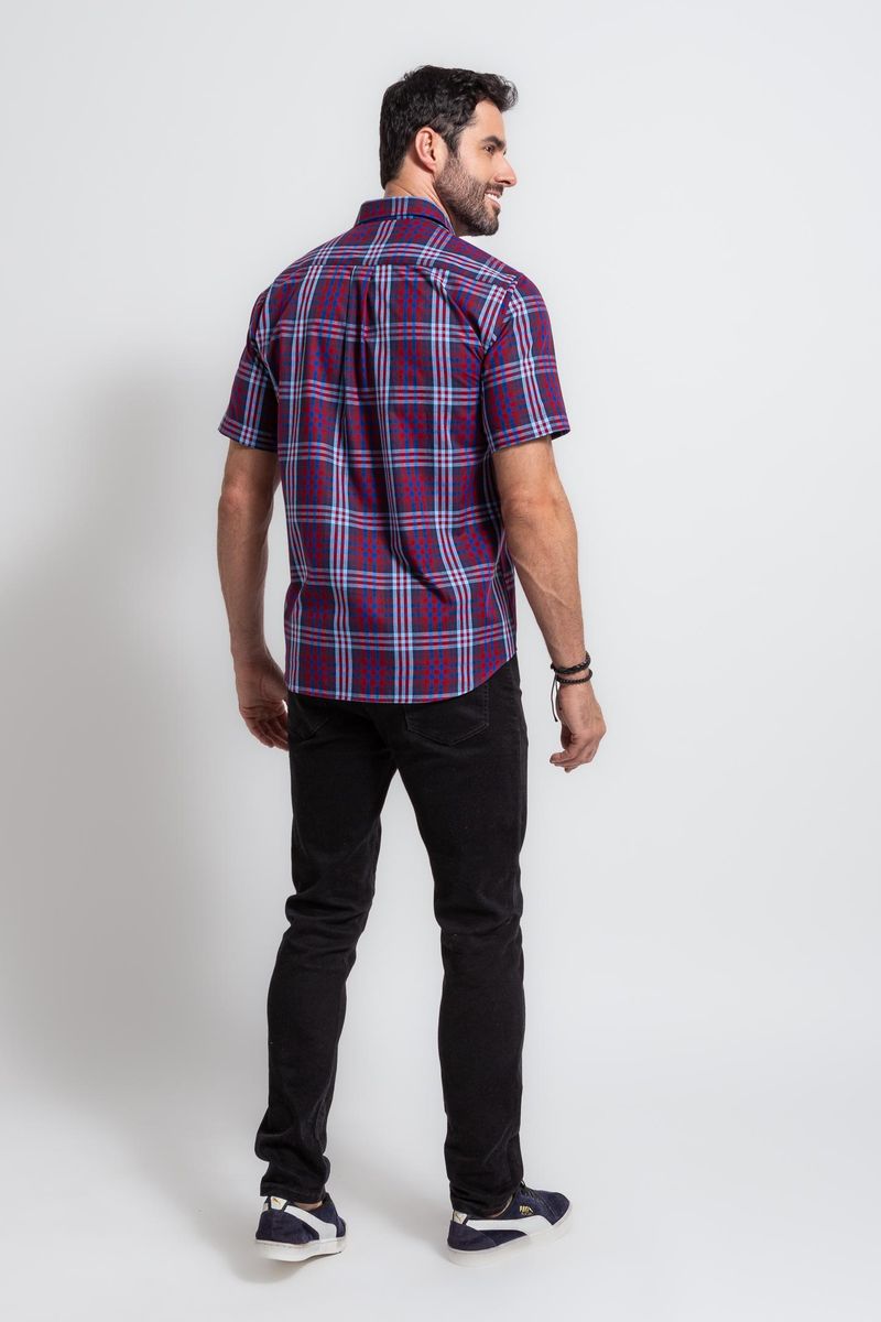Camisa-Xadrez-em-Algodao-MC-VERMELHO-ESCURO-045-19446-07