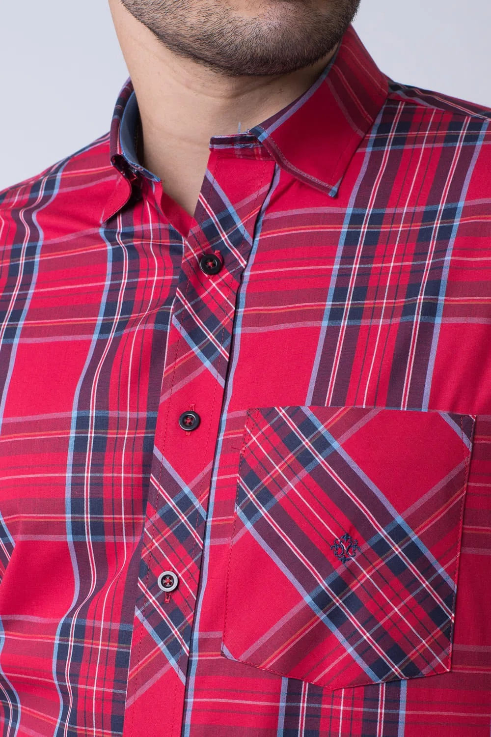 Camisa Xadrez Algodão ML Vermelho