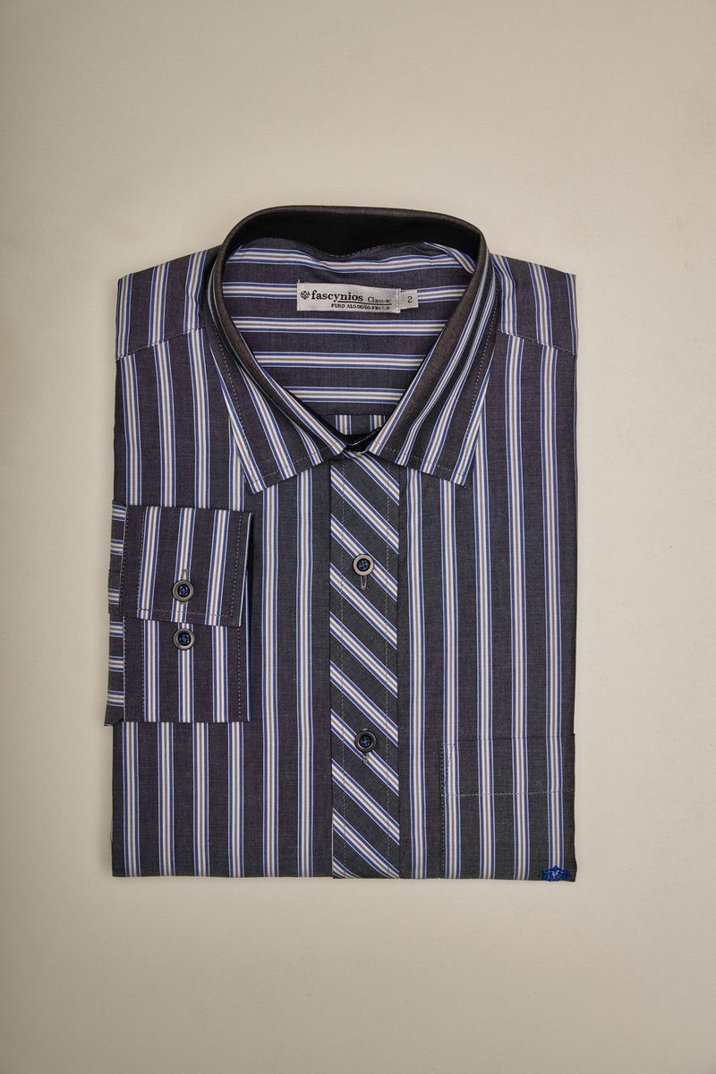 Camisa-Listrada-Algodao-ML-GRAFITE-ESCURO-1-235-09460-02