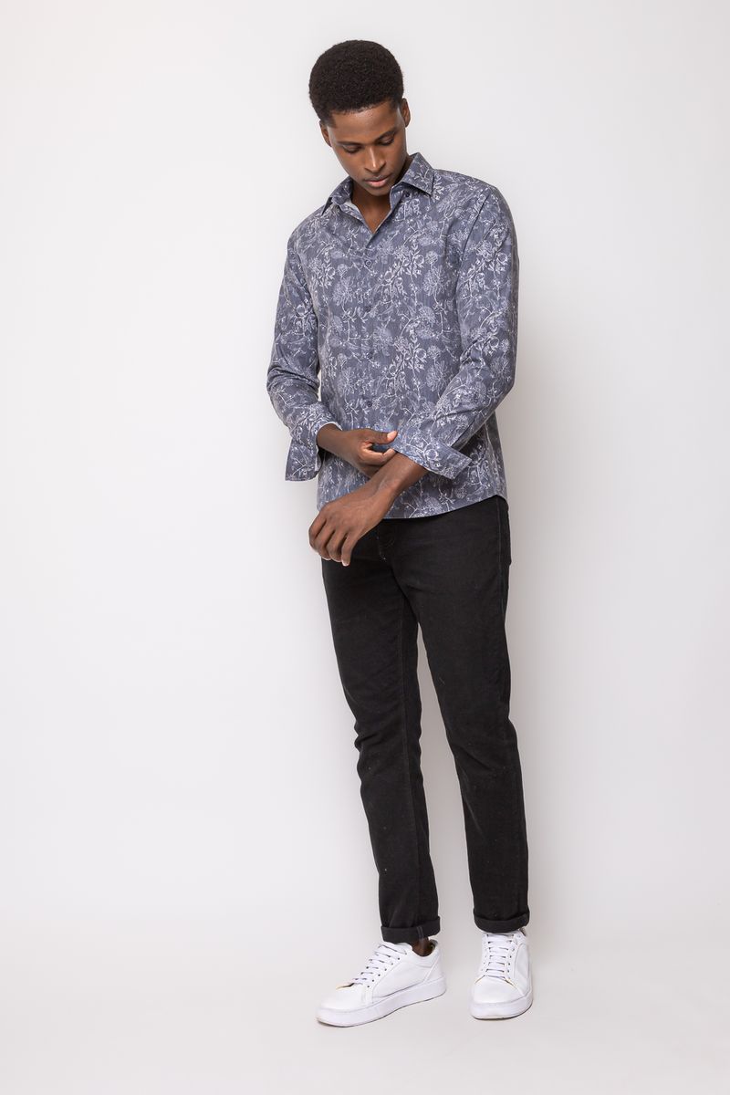Camisa-Slim-Estampada-Microfibra-com-Visose-ML-GRAFITE-017-19510-03