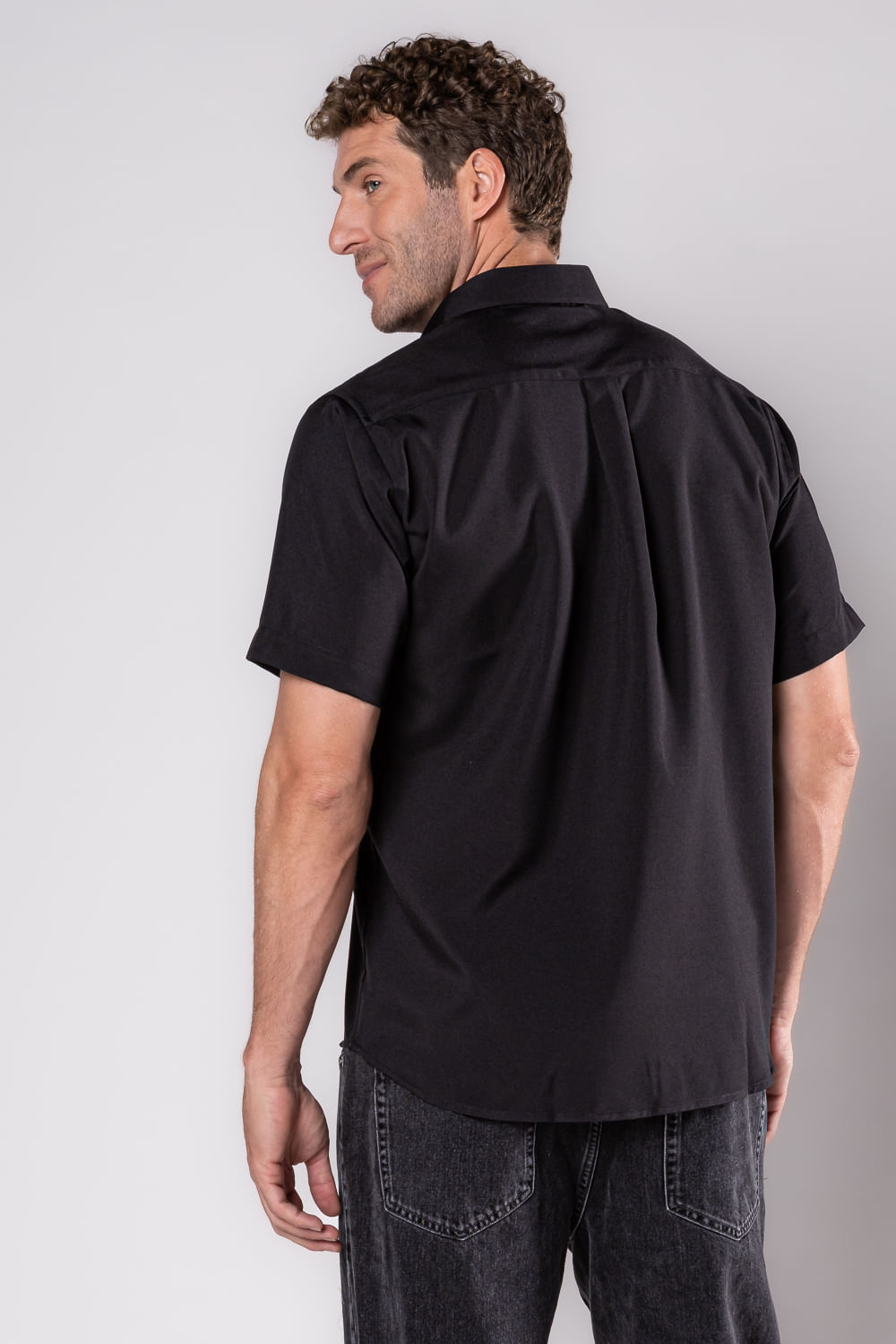 Camisa Microfibra MC Preto