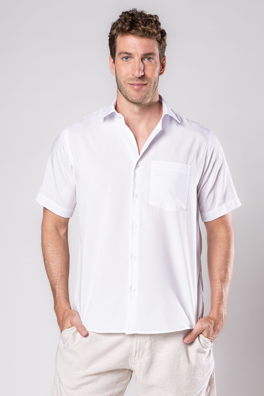 Camisa Microfibra MC Branco