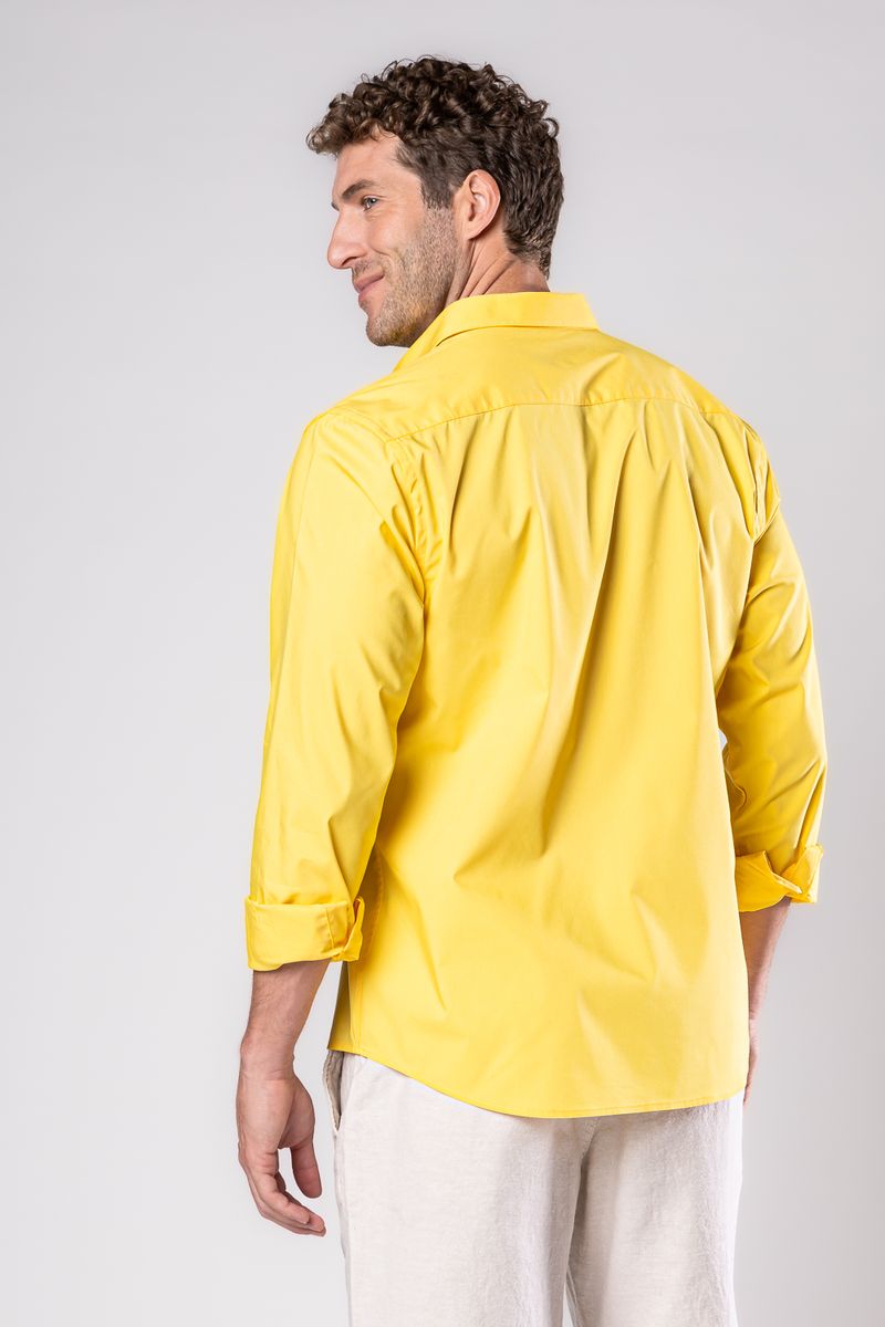 Camisa-Slim-Social-Algodao-Misto-AMARELO-031-19478-01