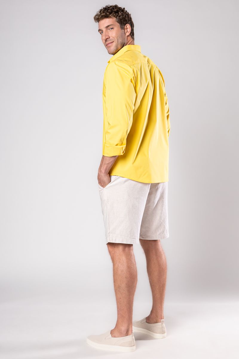 Camisa-Slim-Social-Algodao-Misto-AMARELO-031-19478-01