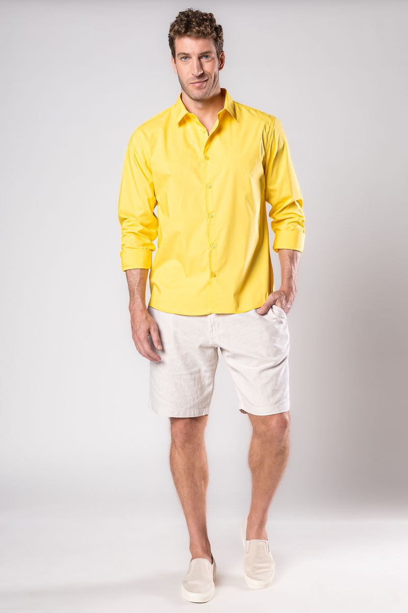 Camisa-Slim-Social-Algodao-Misto-AMARELO-031-19478-02