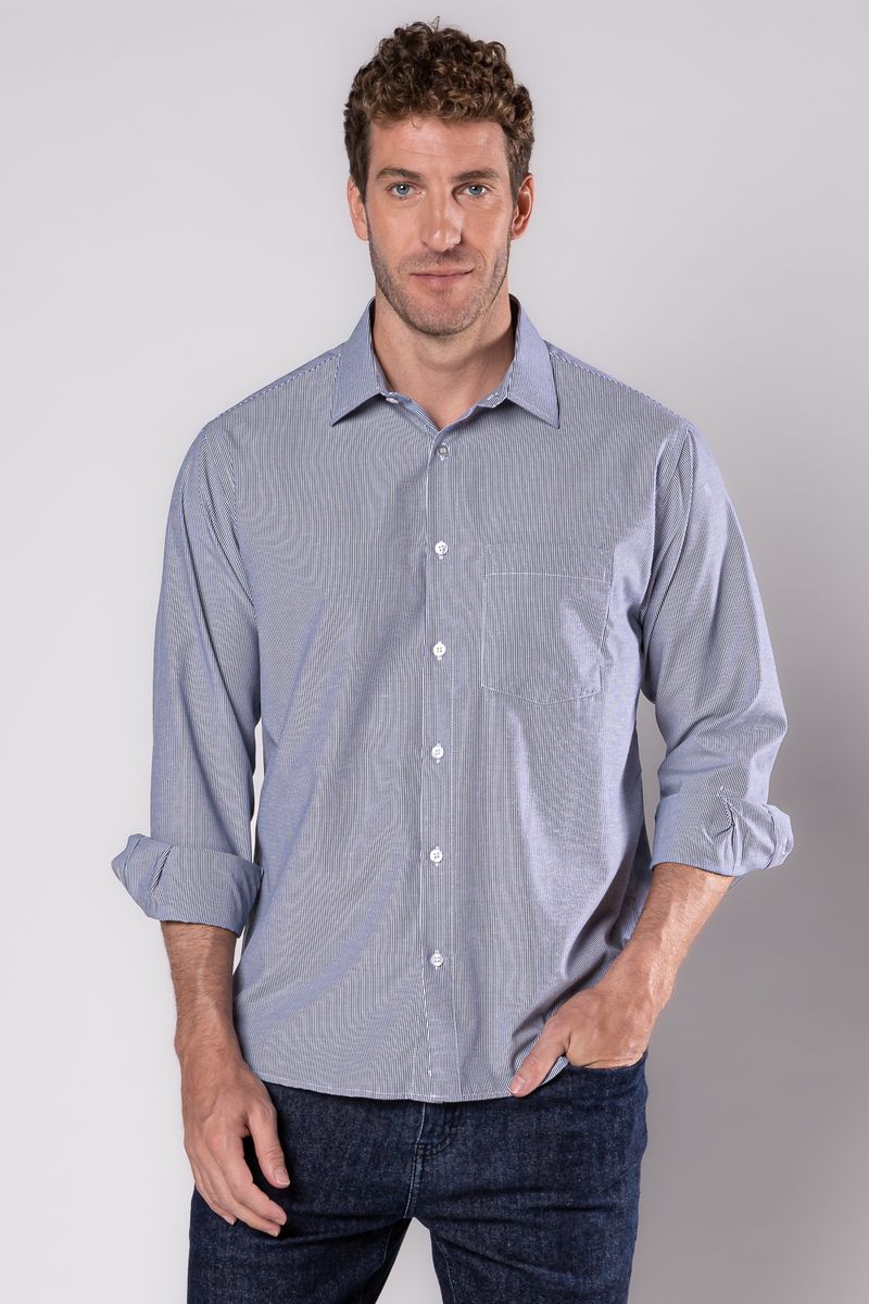 Camisa-Social-Listrada-Algodao-Misto-AZUL-MARINHO-052-19516-01