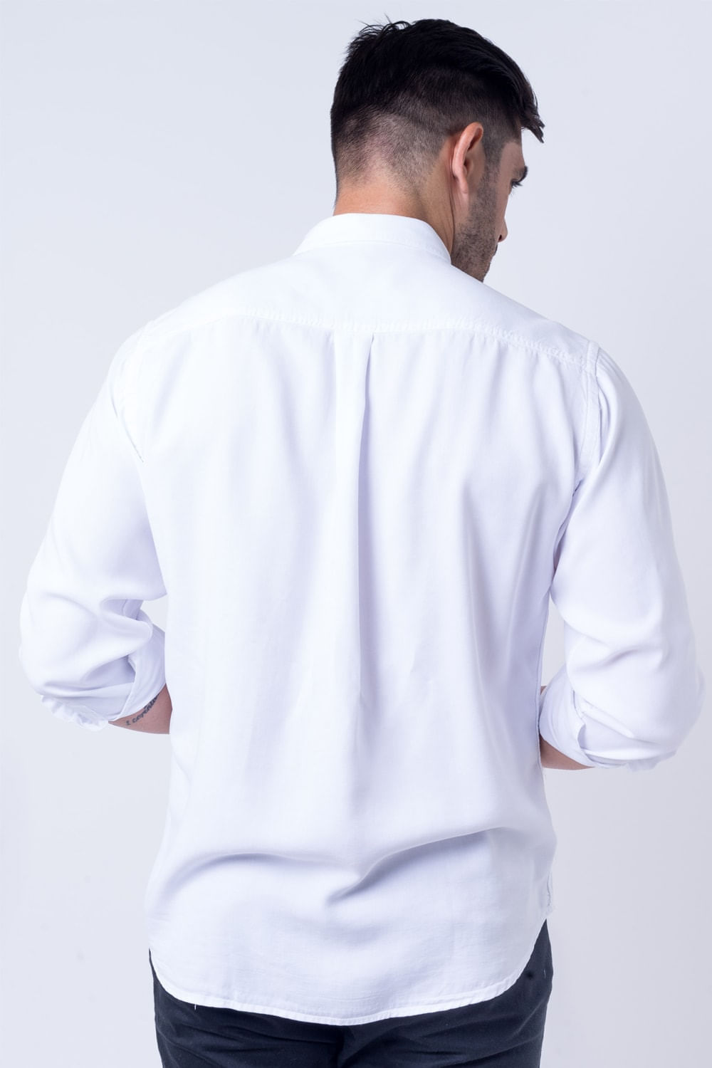 Camisa Social Algodão Misto Branco