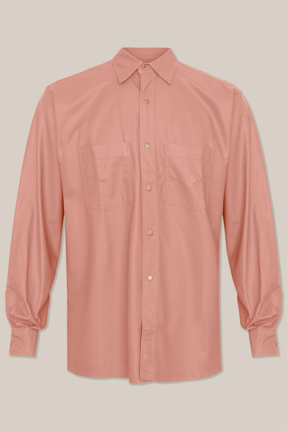 Camisa em Poliuretano PU Salmão