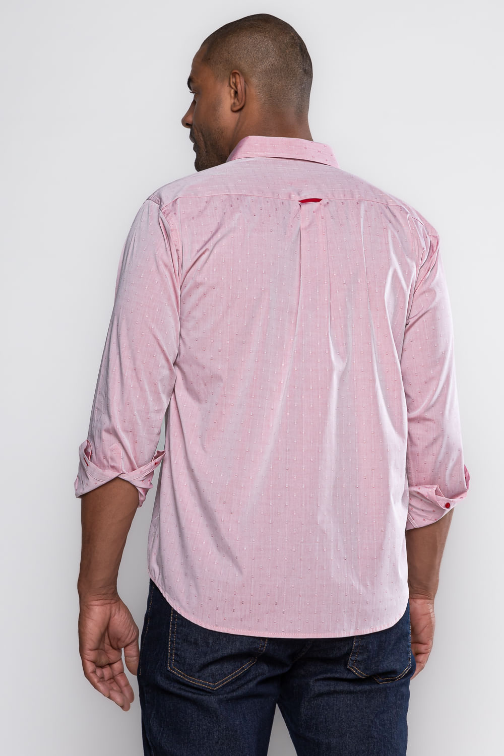 Camisa Maquinetada Algodão Fio 60 ML Vermelho