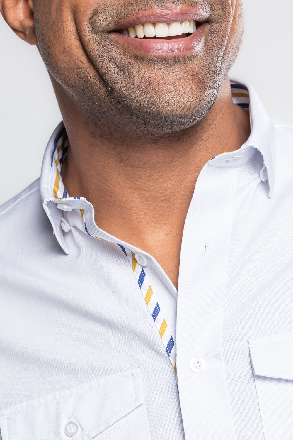 Camisa Sarjada Algodão Fio 40 Branco