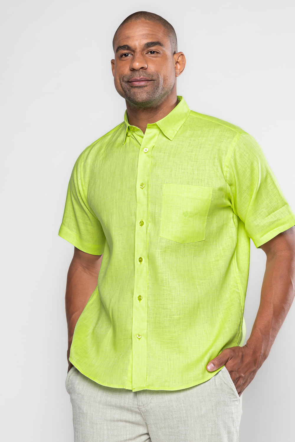 Camisa Puro Linho MC Verde