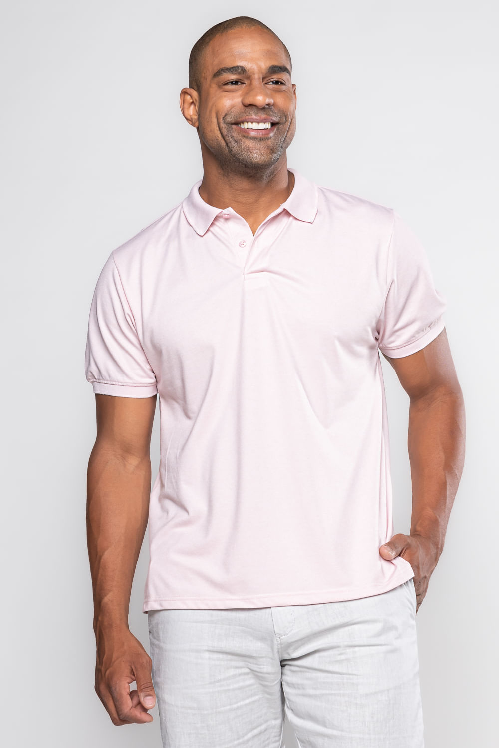 Camisa Polo MC Rosa