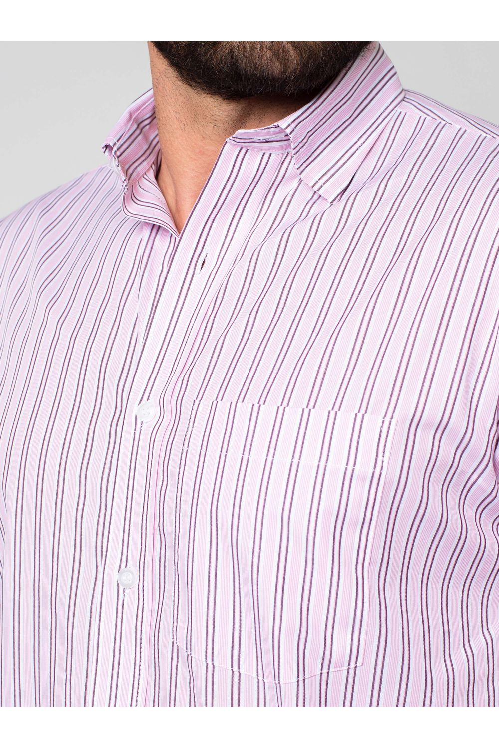 Camisa Listrada Algodão MC Lilás