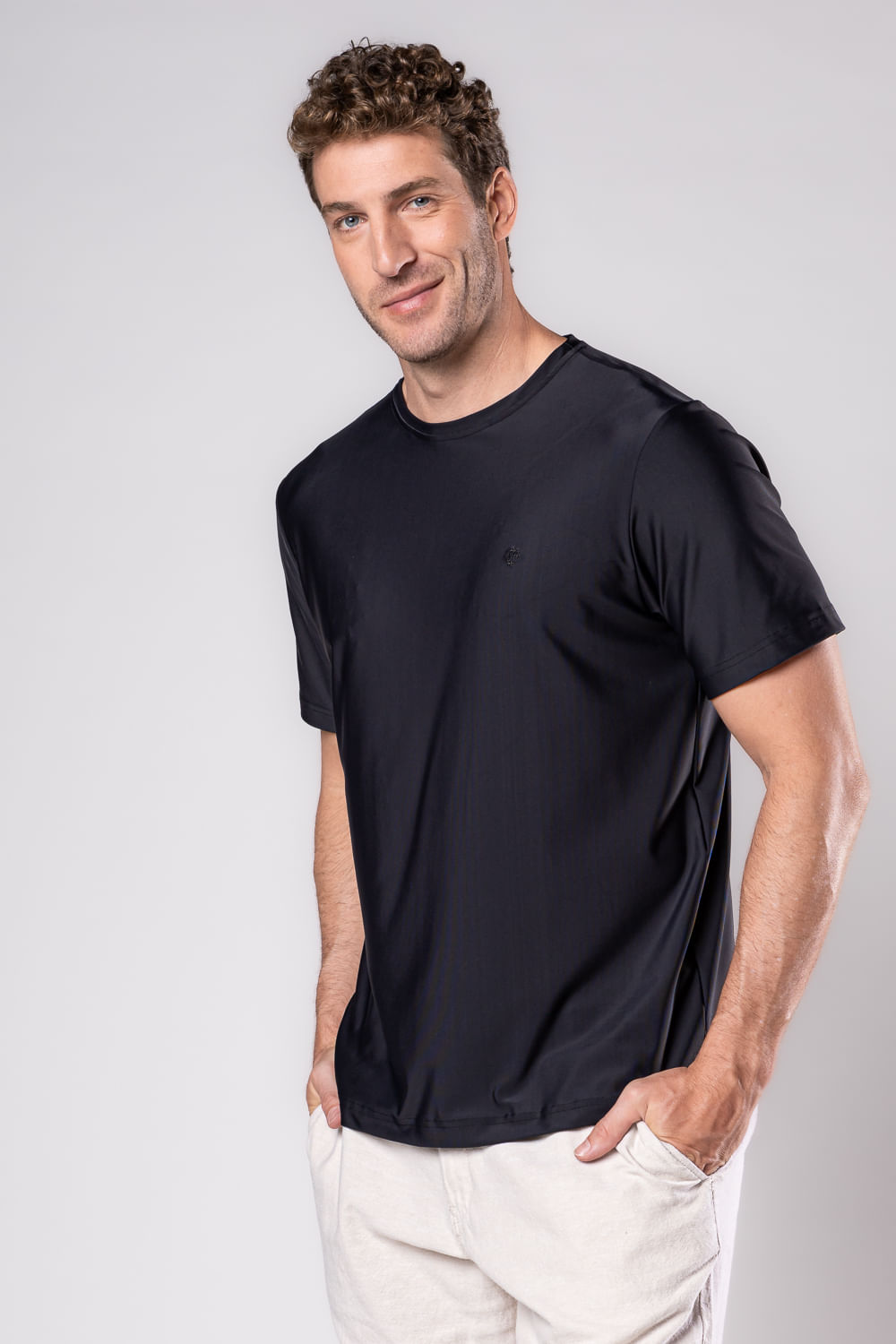 Camiseta Slim Bi-Stretch MC Preto