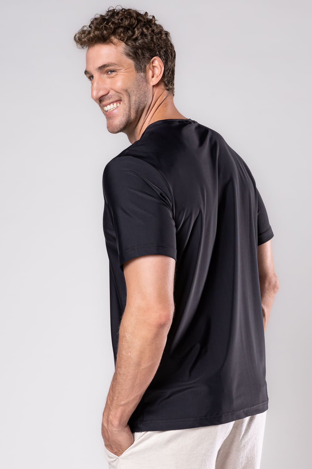 Camiseta Slim Bi-Stretch MC Preto