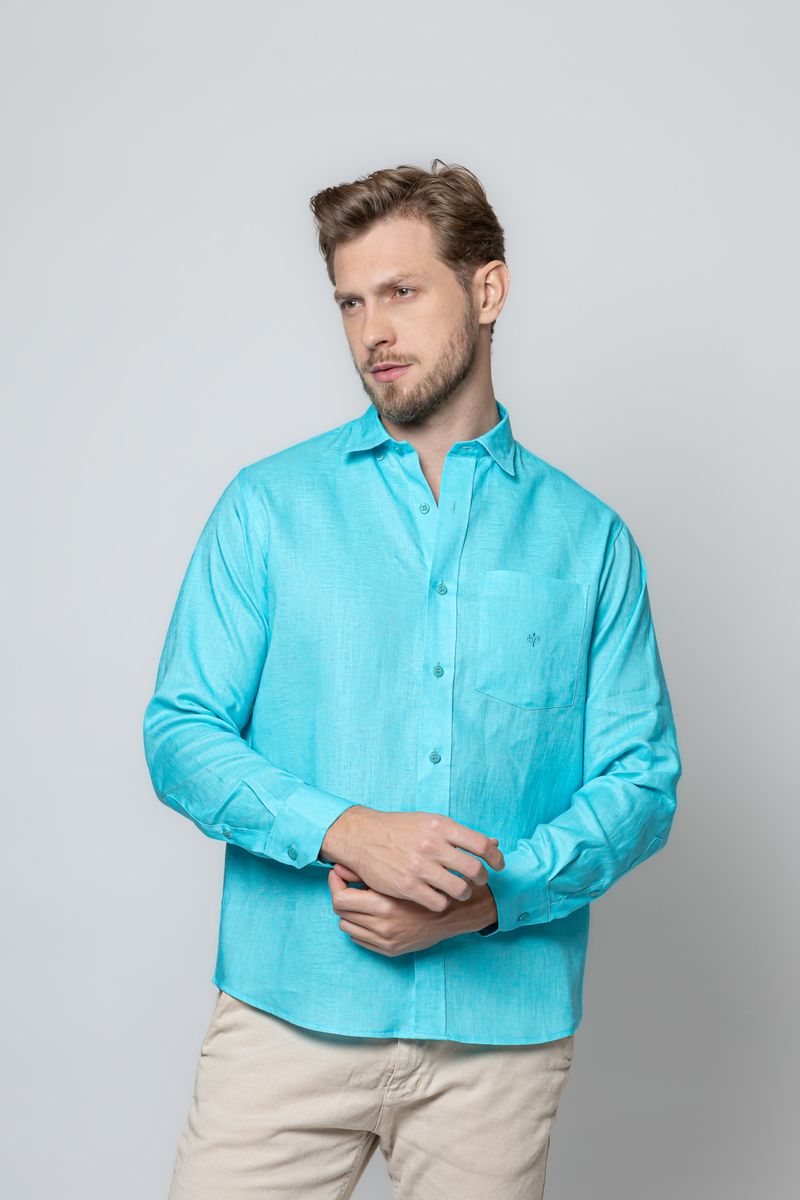 Camisa-Puro-Linho-ML-AZUL-PISCINA-173-19384-01