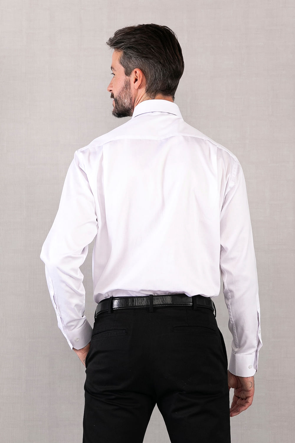 Camisa Social Algodão Fio 80 Branco