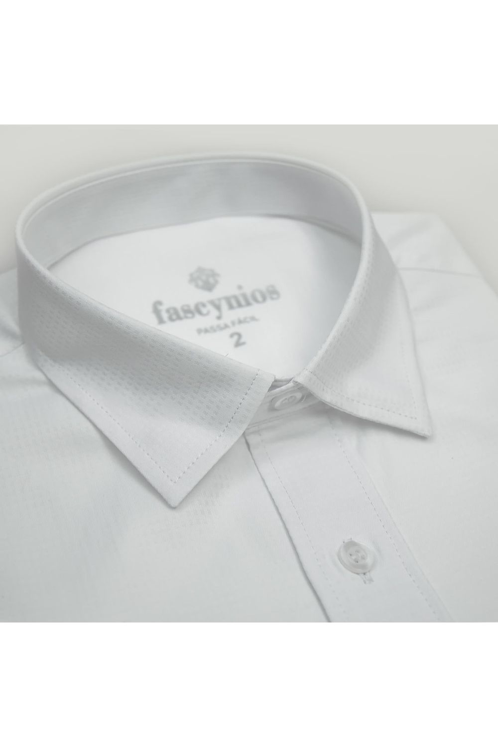 Camisa Maquinetada Passa Fácil Branco