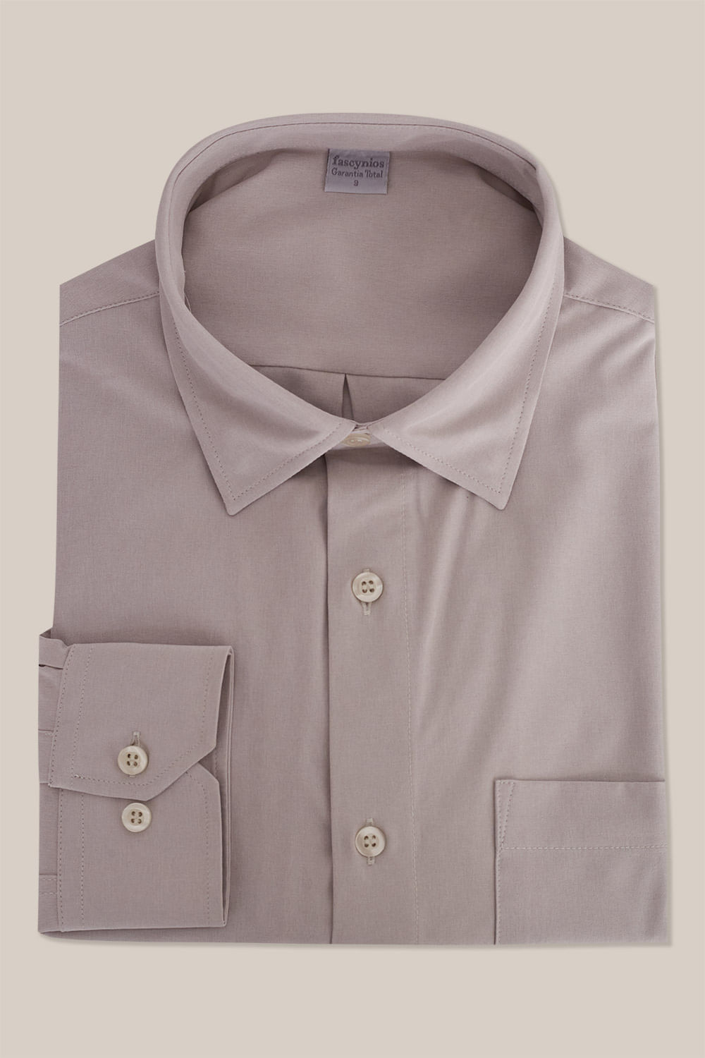 Camisa Microfibra ML Cinza