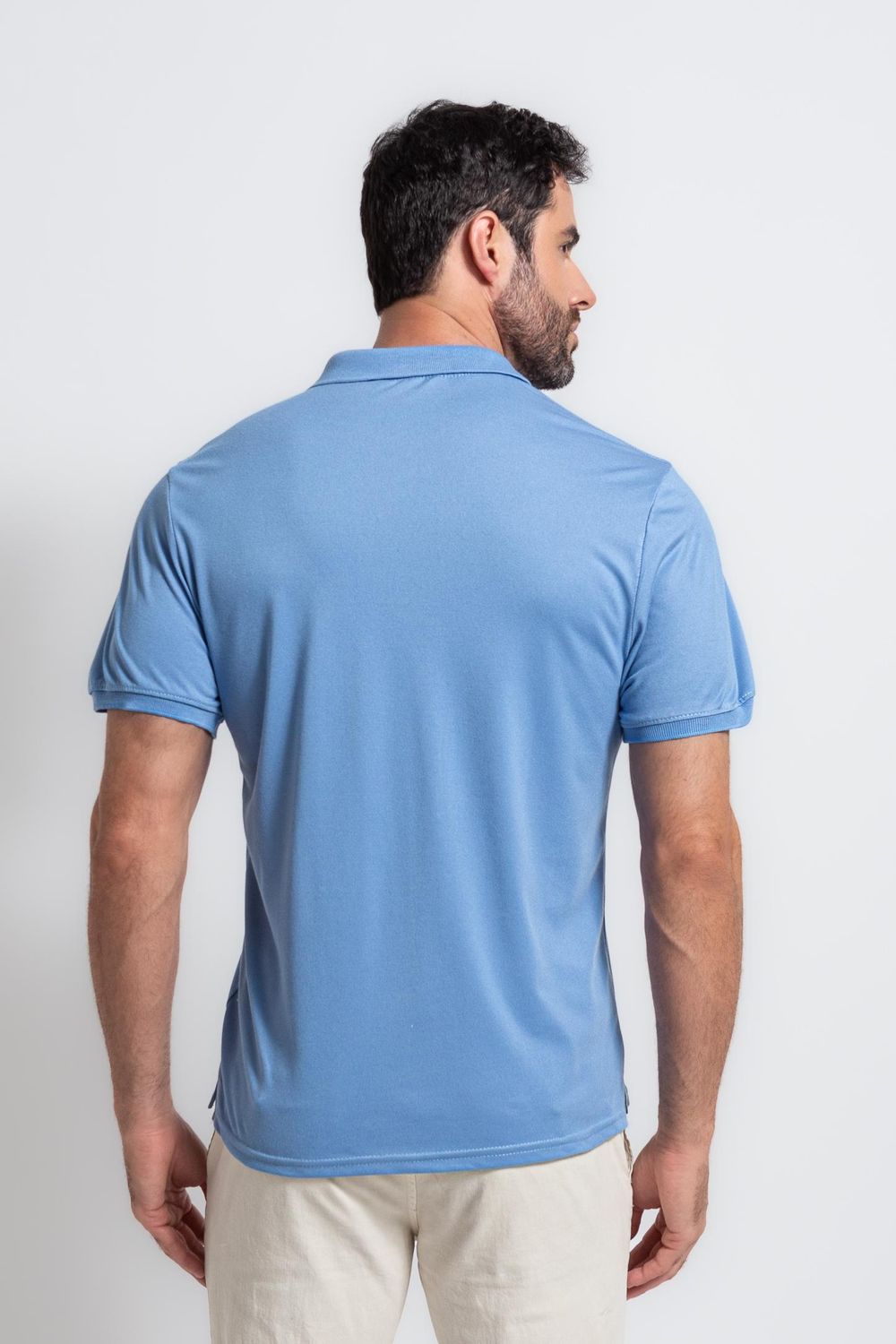 Camisa Polo MC Azul Médio