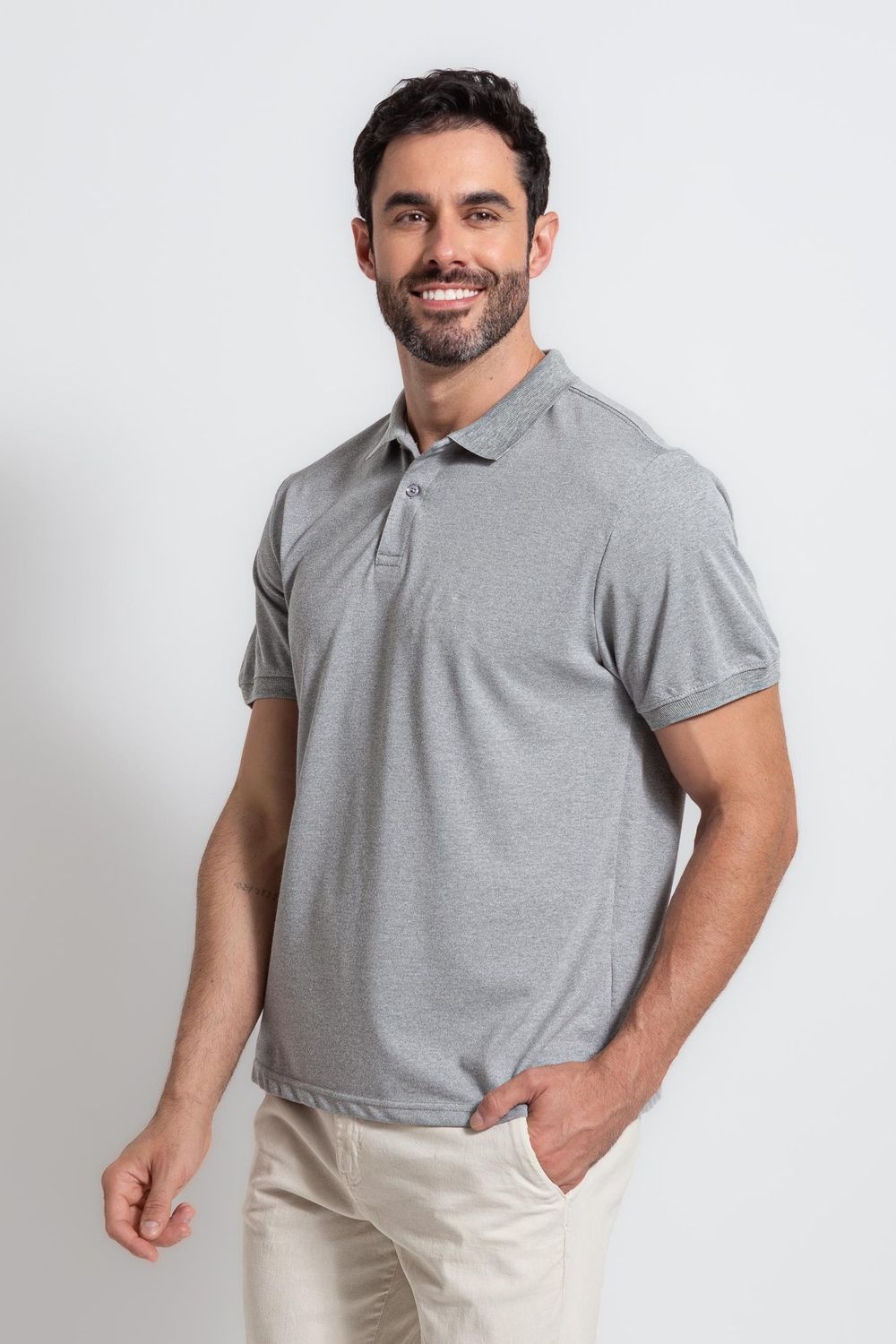 Camisa Polo MC Grafite