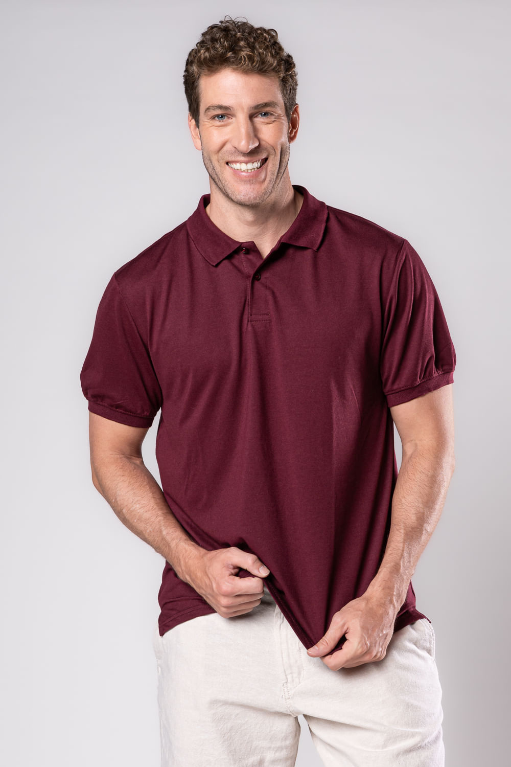 Camisa Polo MC Bordo