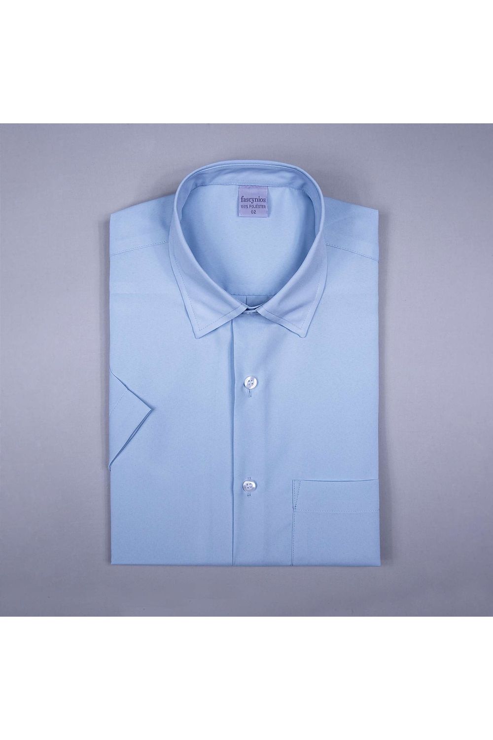 Camisa Microfibra MC Azul Claro