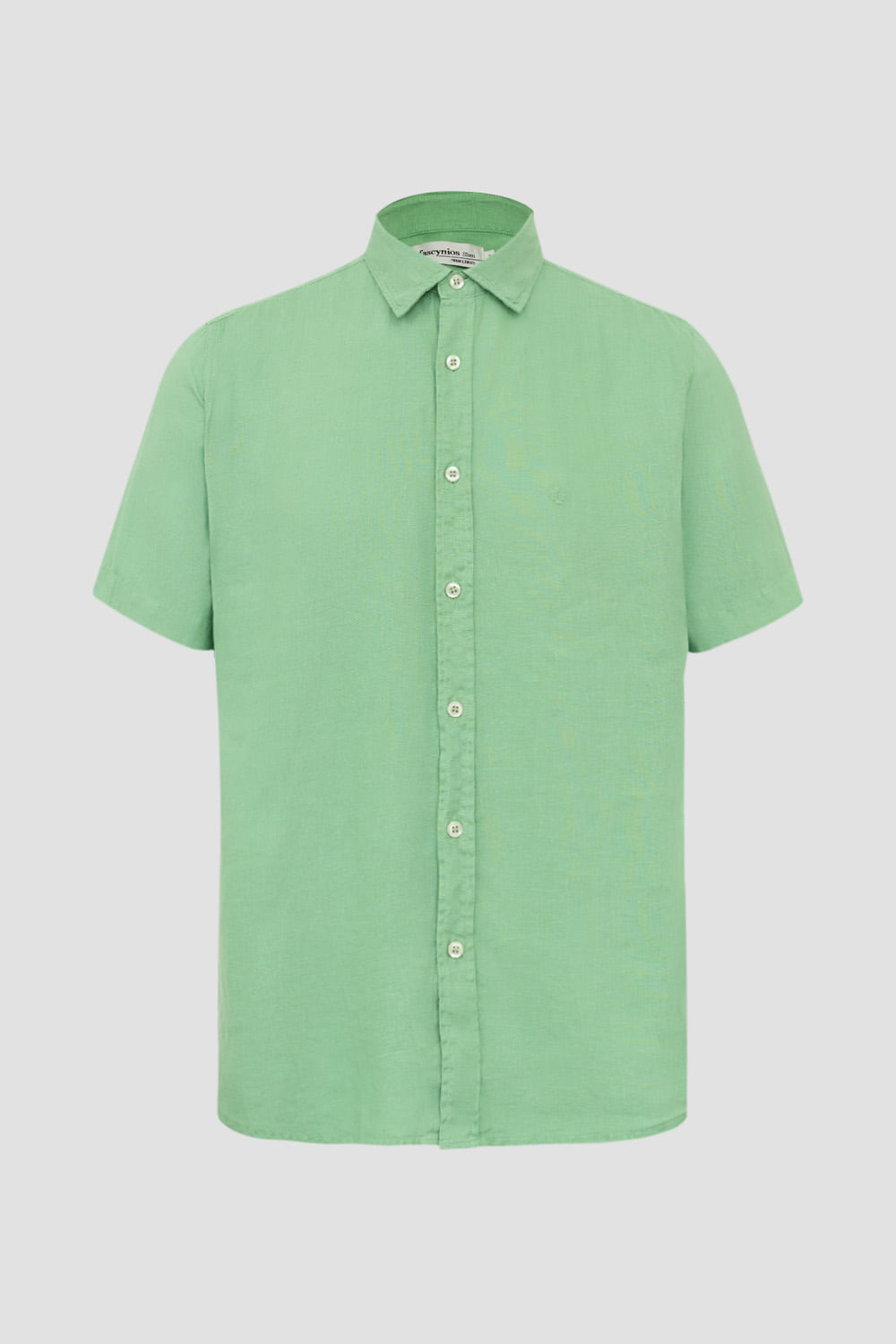 Camisa Slim Puro Linho Verde