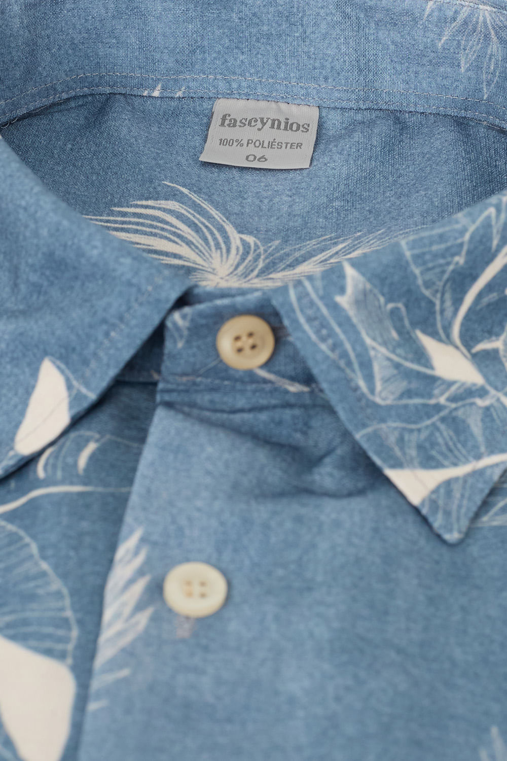 Camisa Estampada Microfibra MC Cinza