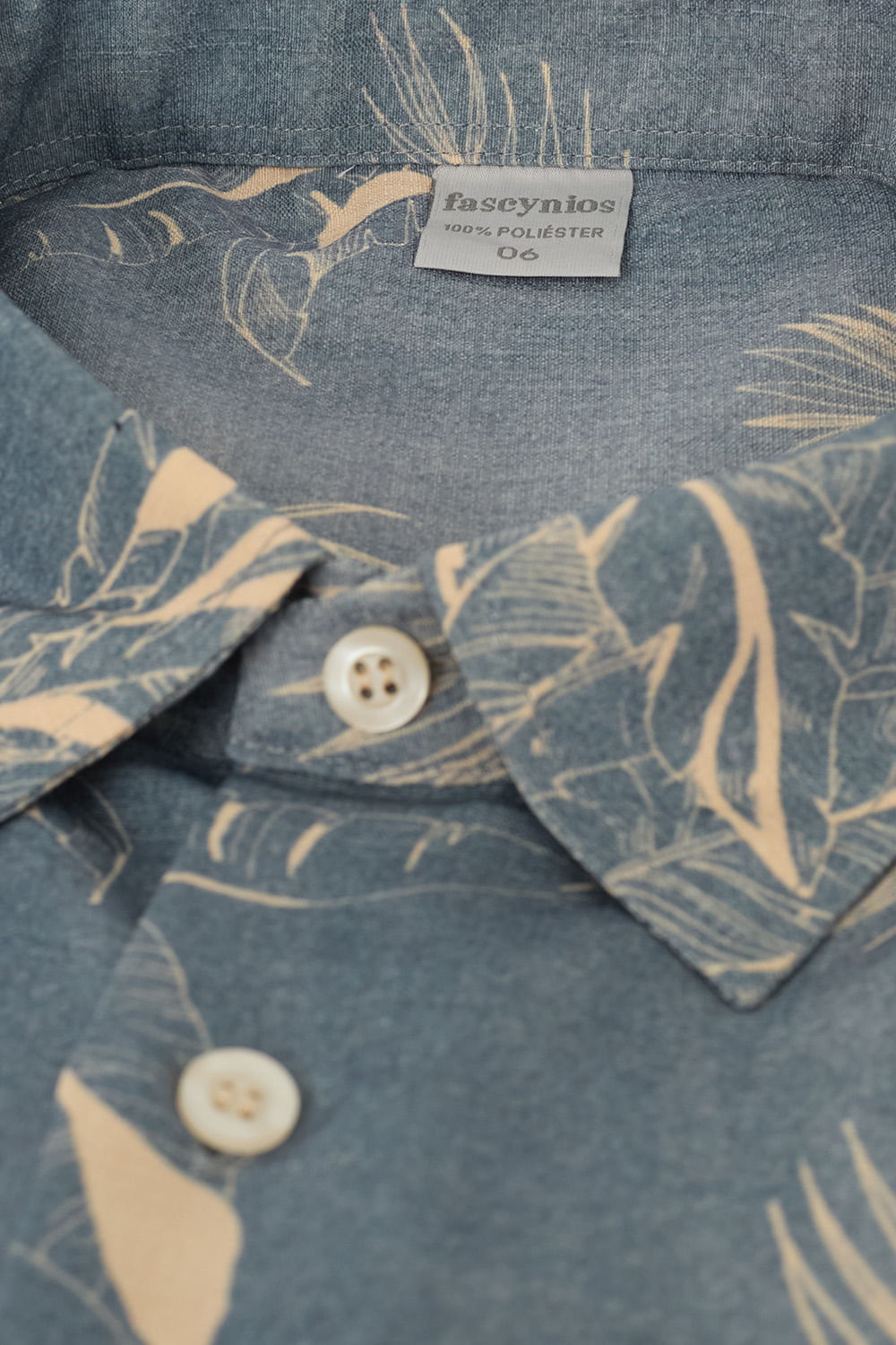 Camisa Estampada Microfibra MC Cinza