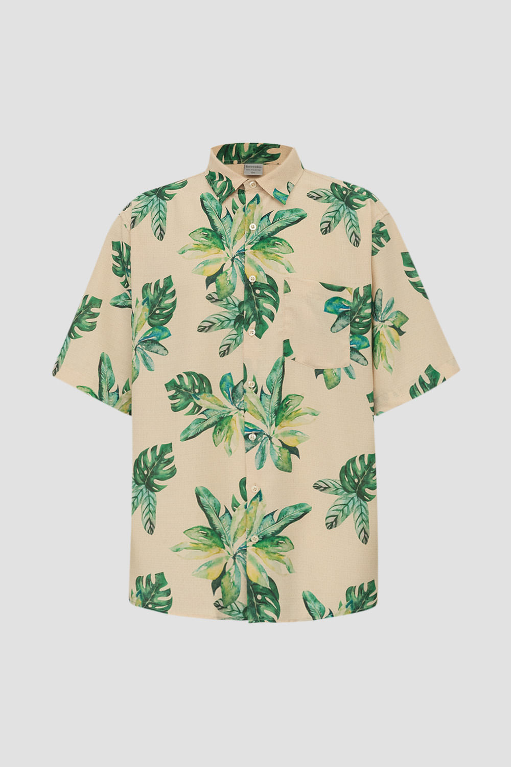 Camisa Estampada Microfibra MC Verde