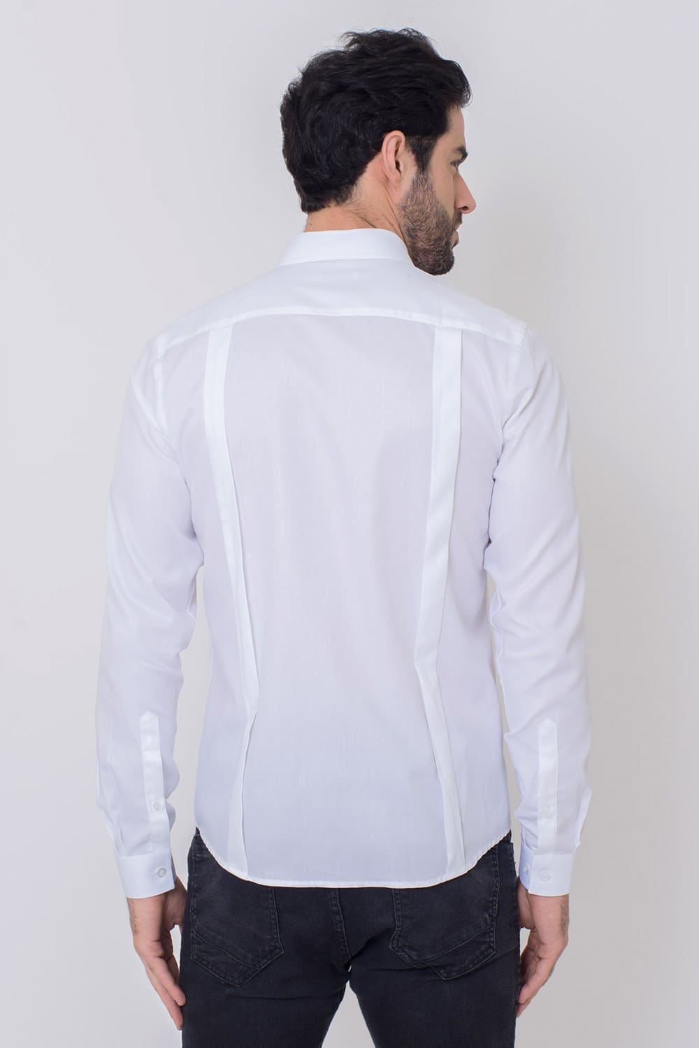 Camisa Slim Algodão ML Branco