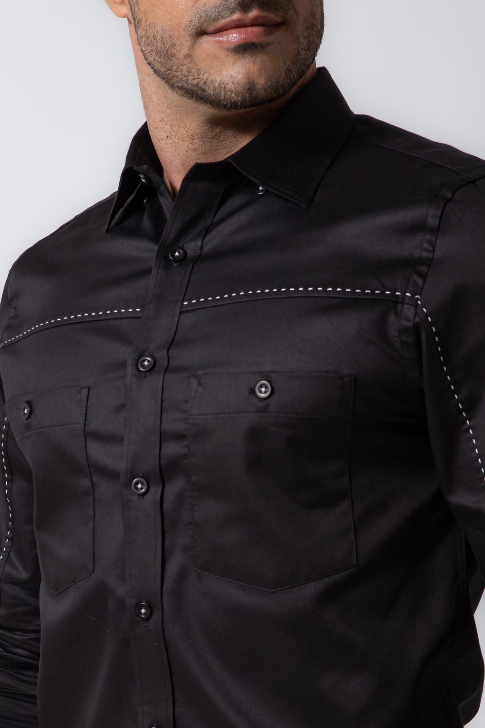 Camisa Algodão Fio 80 ML Preto