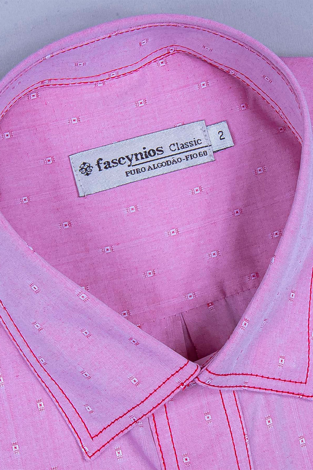 Camisa Maquinetada Algodão Fio 60 Vermelho