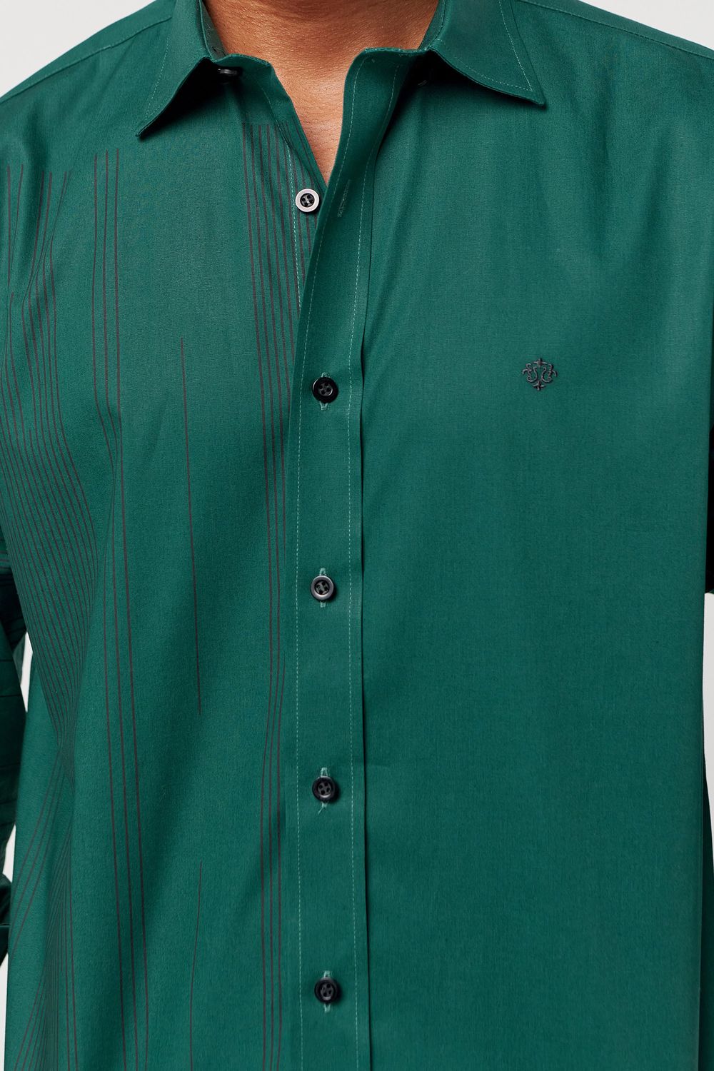 Camisa Estampa Localizada Algodão ML Verde