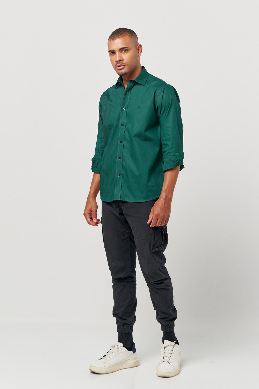 Camisa Estampa Localizada Algodão ML Verde