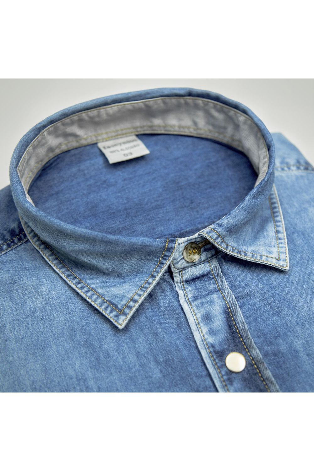 Camisa Jeans Azul Escuro