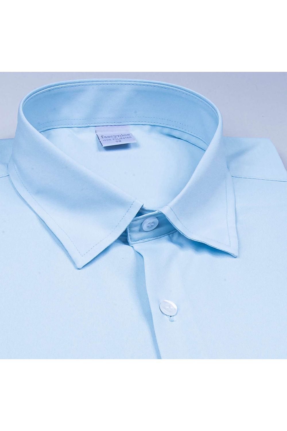 Camisa Microfibra ML Azul Claro