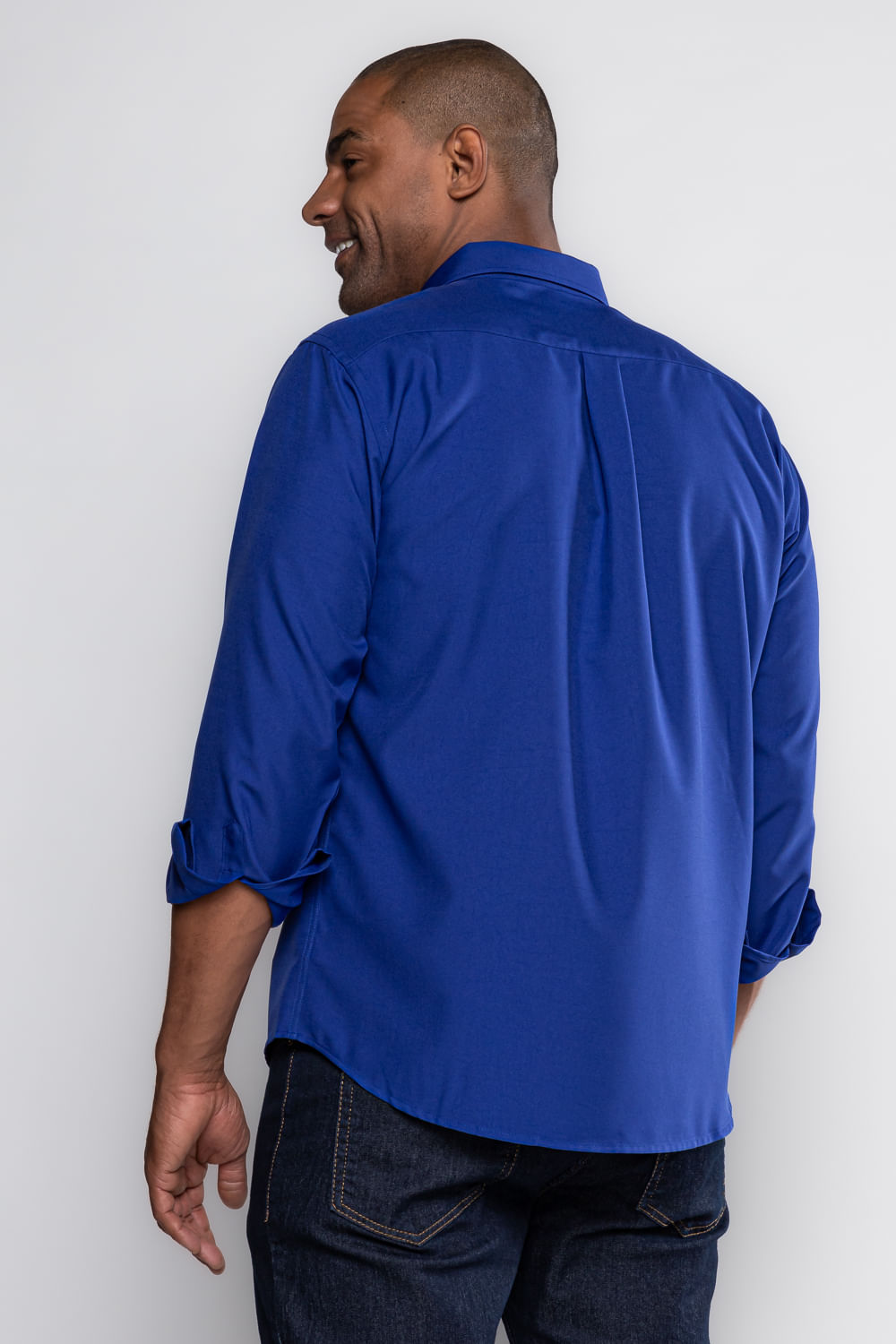 Camisa Microfibra ML Azul
