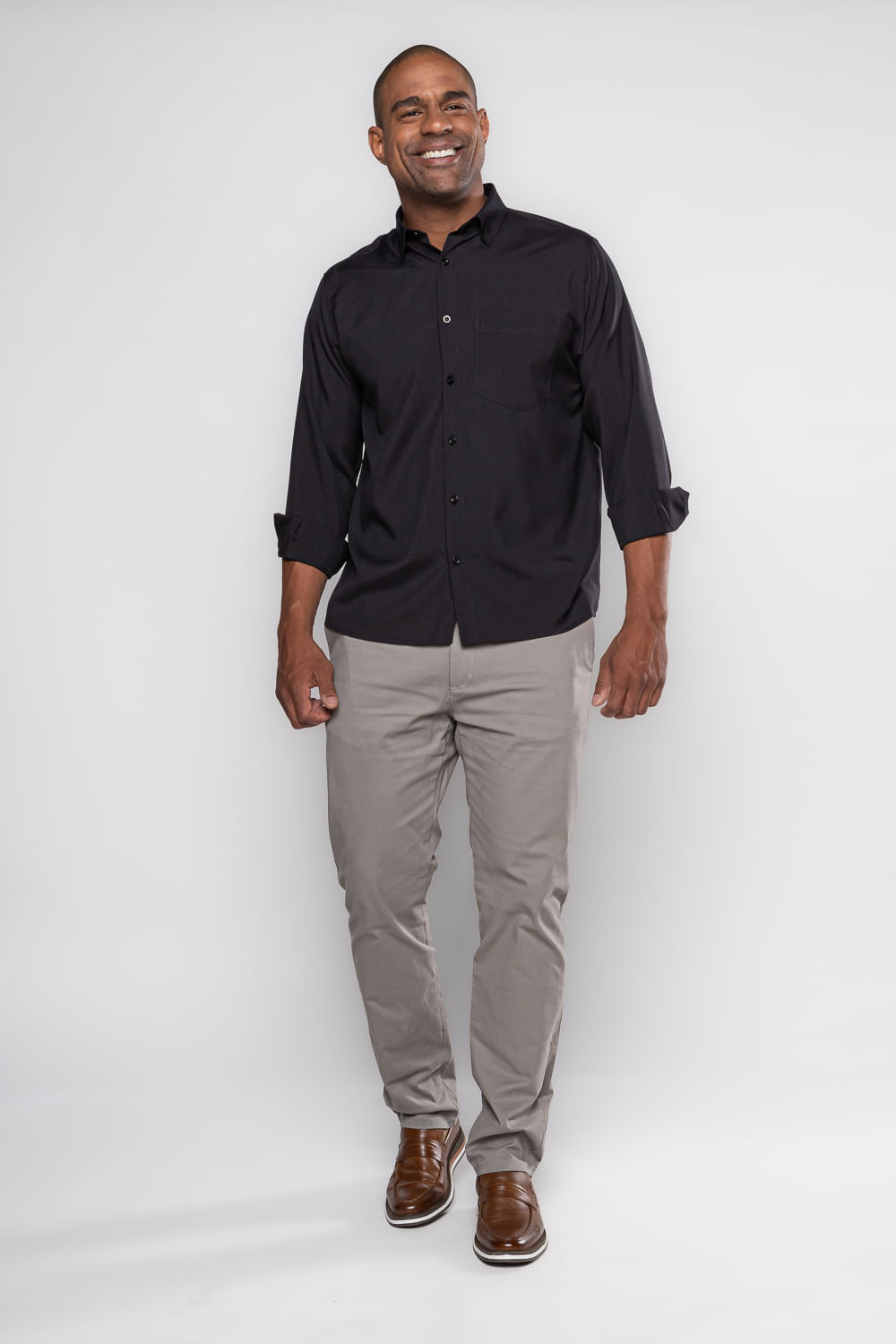 Camisa Microfibra ML Preto