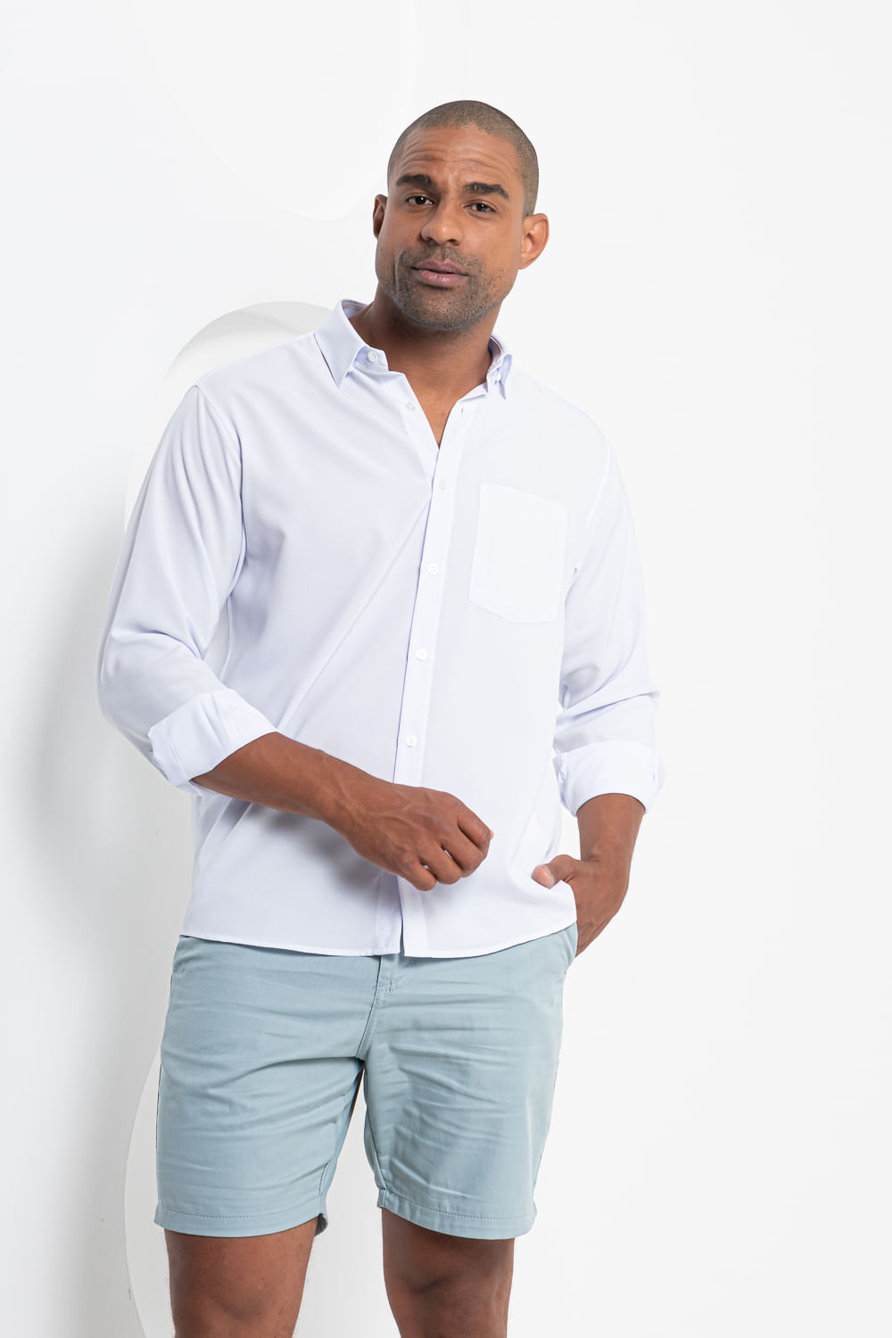 Camisa Microfibra ML Branco
