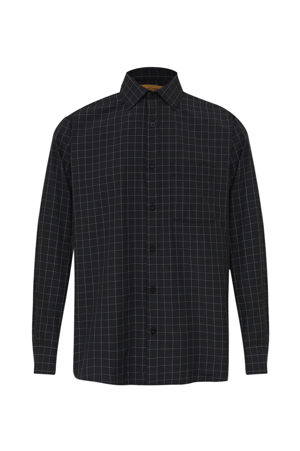 Camisa Social Xadrez Passa Fácil ML Preto