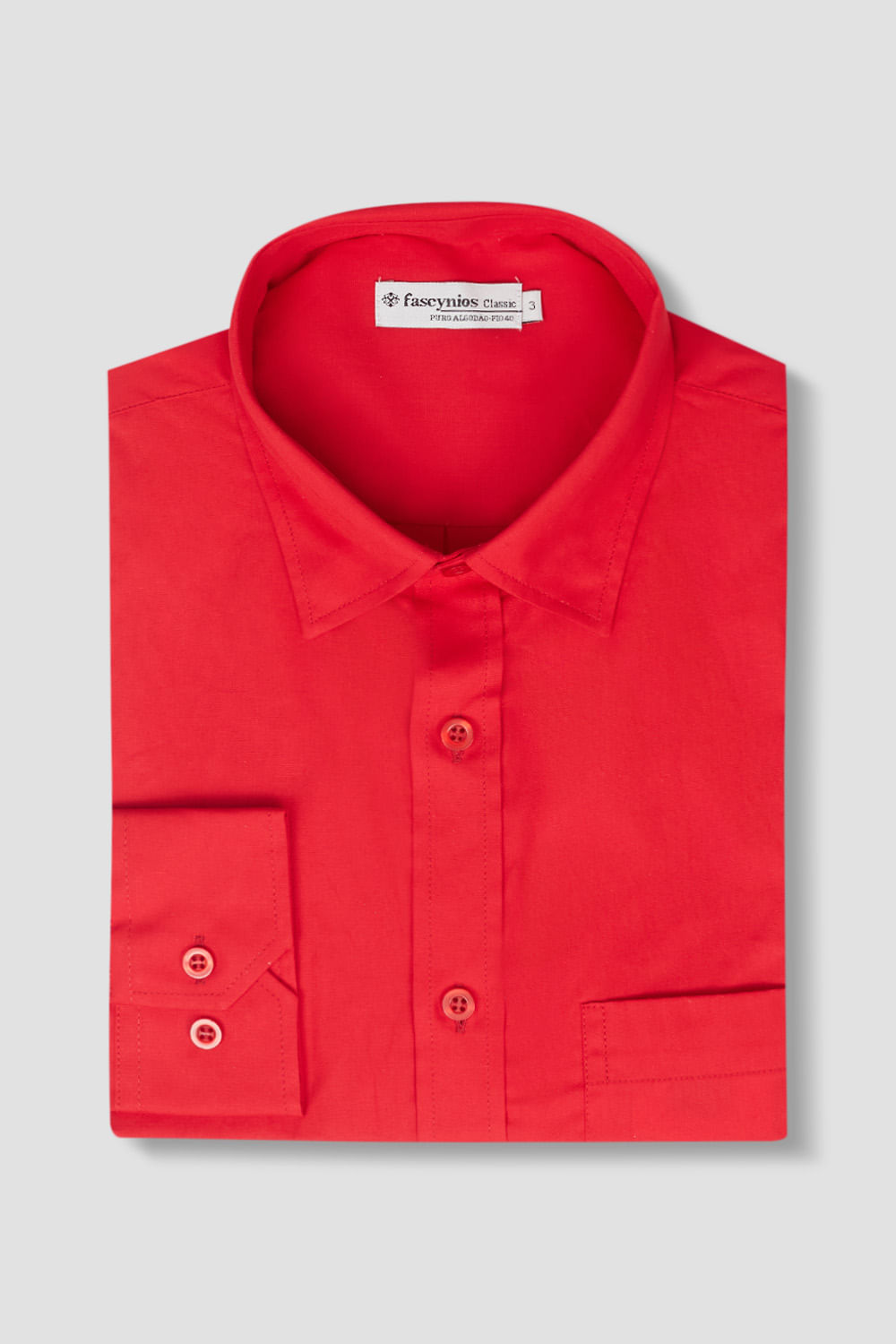 Camisa Algodão Fio 40 Vermelho