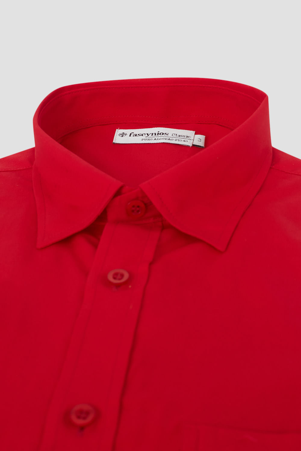 Camisa Algodão Fio 40 Vermelho