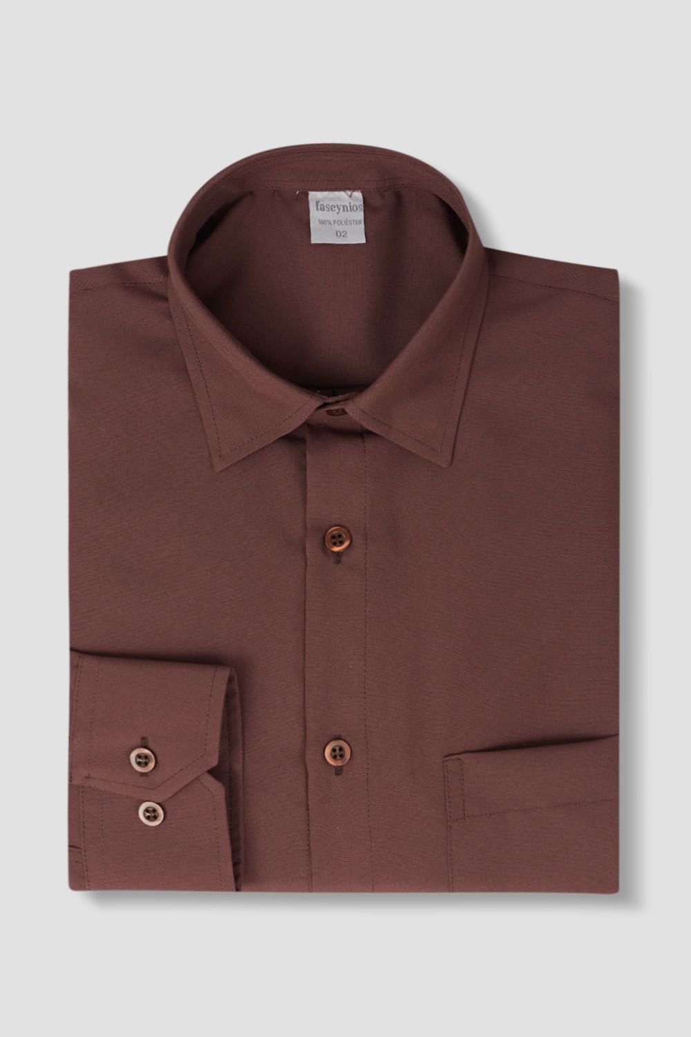 Camisa Microfibra ML Marrom